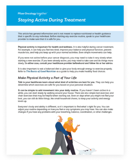 Staying Active During Treatment